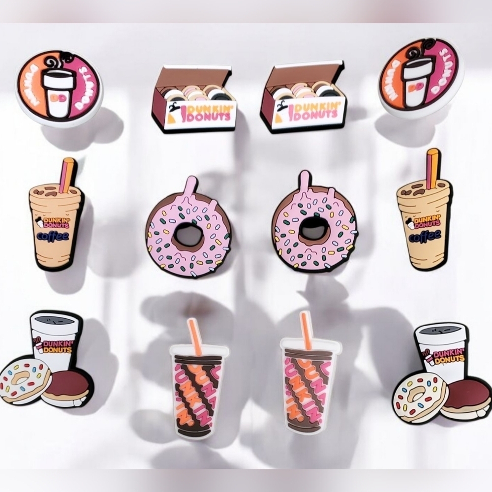 Dunkin Donuts Croc Charms Set 🍩 Coffee Lover Shoe Charms | Cute Food Clog